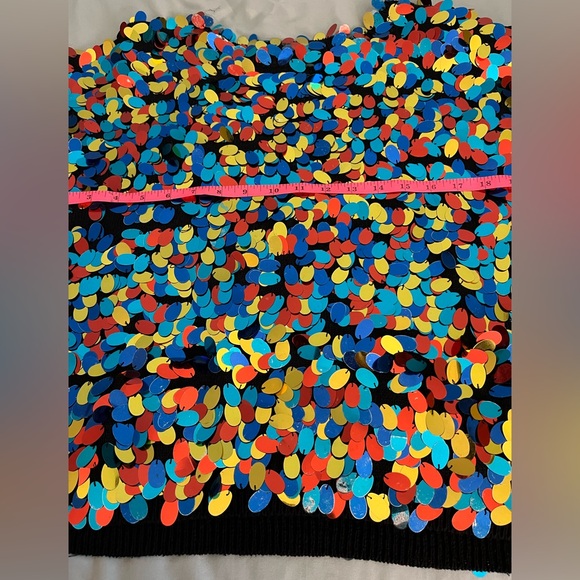 VINTAGE STUDIO by MICHELLE STUART Confetti Embellished Sweater (L) and Handbag. - Picture 4 of 14